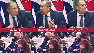 Sergej Lavrov si uťahuje z Bidena