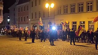 Proruská demonštrácia v nemeckej Gere (Circus de Zólé)