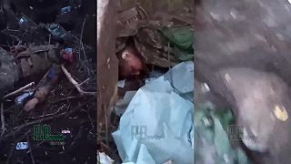 Zhorený ukrajinský tank a mŕtvi vojaci (CITLIVÉ ZÁBERY)