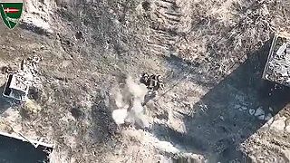 Dron efektívne denacifikuje skupinu okupantov