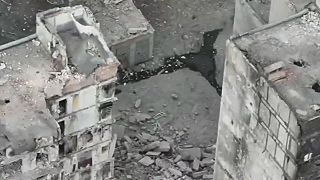 Dron nad bojiskom po útoku okupantov v Bachmute