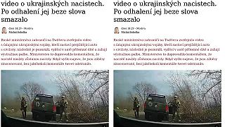 Ruské ministerstvo šířilo falešné video o ukrajinských nacistech