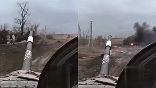 Avdiivka #13 Okupanti si natočili zásah T-80BV Javelinom