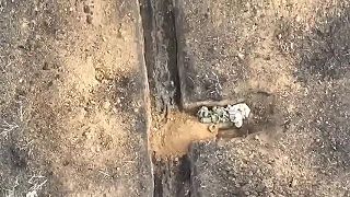Vyčistené zákopy pri Bachmute