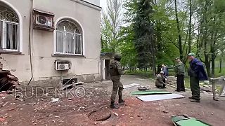 Následky dnešného ostrelovania Donecka Ukroteroristami