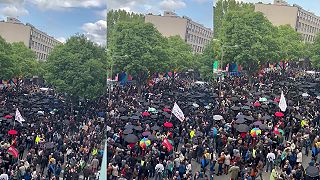 Približne 782 000 ľudí protestovalo vo Francúzsku na Prvý máj.