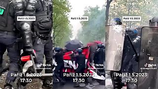 ...Kto má rád dážd musí mat rád aj blato... Protesty Paríž 1.5.2023