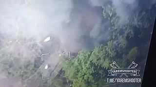 Požiar a následná detonácia SAU 2S1 Gvozdika AFU