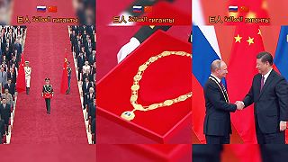 Předání řádu přátelství V. V. Putinovi                                          