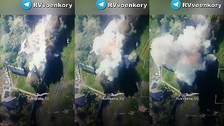 Muničný sklad síl AFU V Charkovskej oblasti