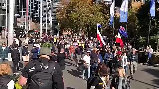 Pochod v Sydney proti zločineckej oranizacii NATO