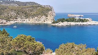 Ibiza - výhľad na zátoku Port de Sant Miquel
