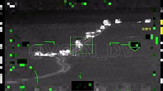 Útok vrtuľníka Ka-52 na konvoj s obrnenou technikou OSU