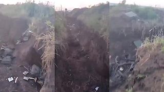 Zákopy okupantov niekde na juhu fronty