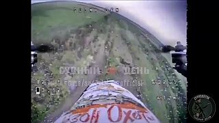 FPV kamikadze droníky zasahujú ukro techniku čiste a jasne