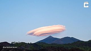 Nad horou sa vznášal zaujímavý oblak zvaný altocumulus lenticularis