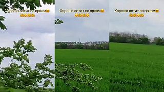 Koordinovaná paľba kazetovej 155mm kazetovej munície na pozície okupantov