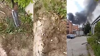 Delostrelecké náboje po výbuchu v závode Zagorsk