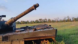 Leopard 2A4 vo svojej prirodzenej polohe