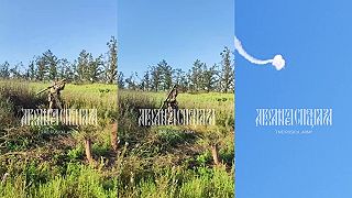 Zostrelenie ukrajinského prieskumného dronu pomocou systému 9K38 Igla
