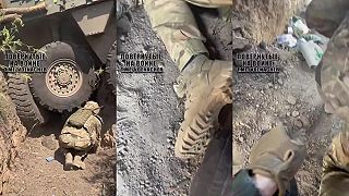 Ďalší poškodený americký obrnený transportér Stryker