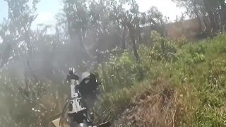 Útok na pozície okupantov pomocou Ruskom darovaného BMP-3