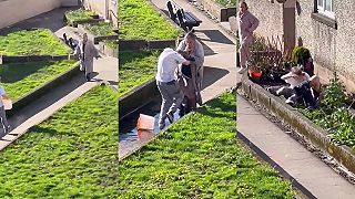 Dve zapáchajúce bezdomovkyne sa pobili pred bytovkami