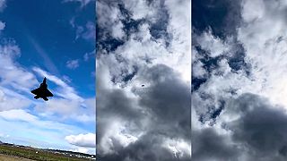 F-22 Raptor pri prudkom stúpaní