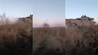 Švédsky tank STRV-122 piráti na Ukrajine