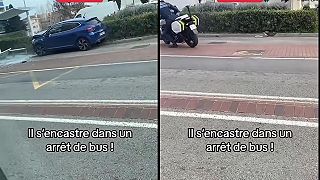 Moslimský imigrant nabúral ukradnuté auto