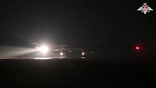 Nočný vzlet strategických bombardérov Tu-95MS