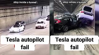 Keď sa Tesla Model S autopilot odrazu rozhodne zastaviť v tuneli