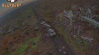 Ruský FPV dron zasiahol nemecký tank Leopard 2A4 v Robotyne