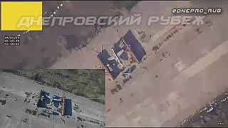 Zničenie ukrajinského Su-25SM1 dronom Lancet-3