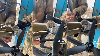 Ruskí vojaci chytili myš a opäť ju pripevnili na dron