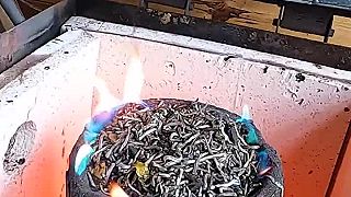 Domáca recyklácia hrubých hliníkových káblov, výroba hliníkových ingotov