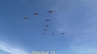 Lietadlá Su-25 vo formácii "Z"