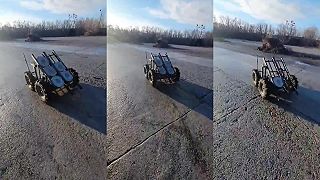 Pozemný dron na rozmiestňovanie mín