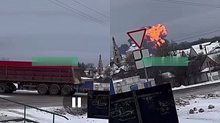Moment pádu vojenského lietadla IL -76