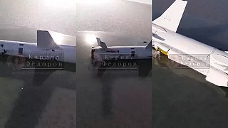 Zostrelená protilodná strela R-360 Neptun