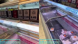 Poloprázdny supermarket Lidl v Luxembursku