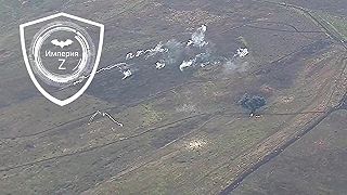 Ukrajinský vrtuľník Mi-24V zostrelený protitankovou strelou