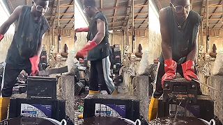 Racyklácia starých olovených akumulátorov v Nigérii