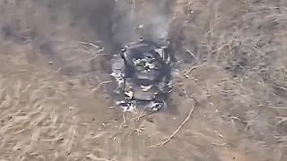 4. zničený tank M1A1SA Abrams AFU v blízkosti osady Berdychi