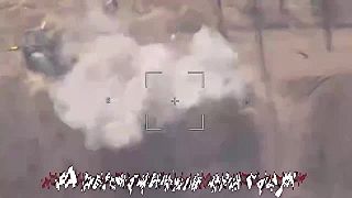 Dron ZALA Lancet si posvietil na ukrajinský tank