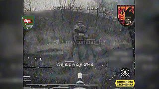 Ukrainsky dron nici protiletecky system TOR.