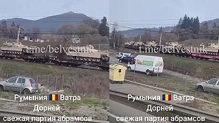 Obyvatelia mesta Vatra Dornei nahrali presun tankov Abrams k hranici s Ukrajinou
