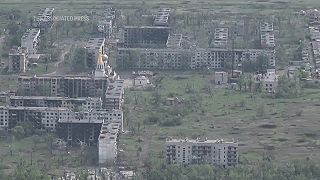 Panoramatický pohľad na zničený Časiv Jar (02.05.2024)