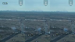 M1A1 Abrams páli na pozície okupantov v Avdiivke