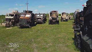 Vrakovisko amerických vozidiel M1224 MaxxPro na Ukrajine